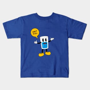 glass half full of water Kids T-Shirt